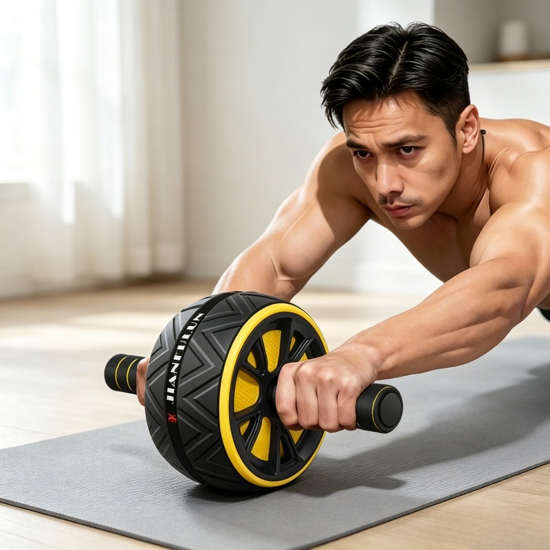 Home Gym Garden - Non‑Slip Grip Ab Roller Wheel, Durable