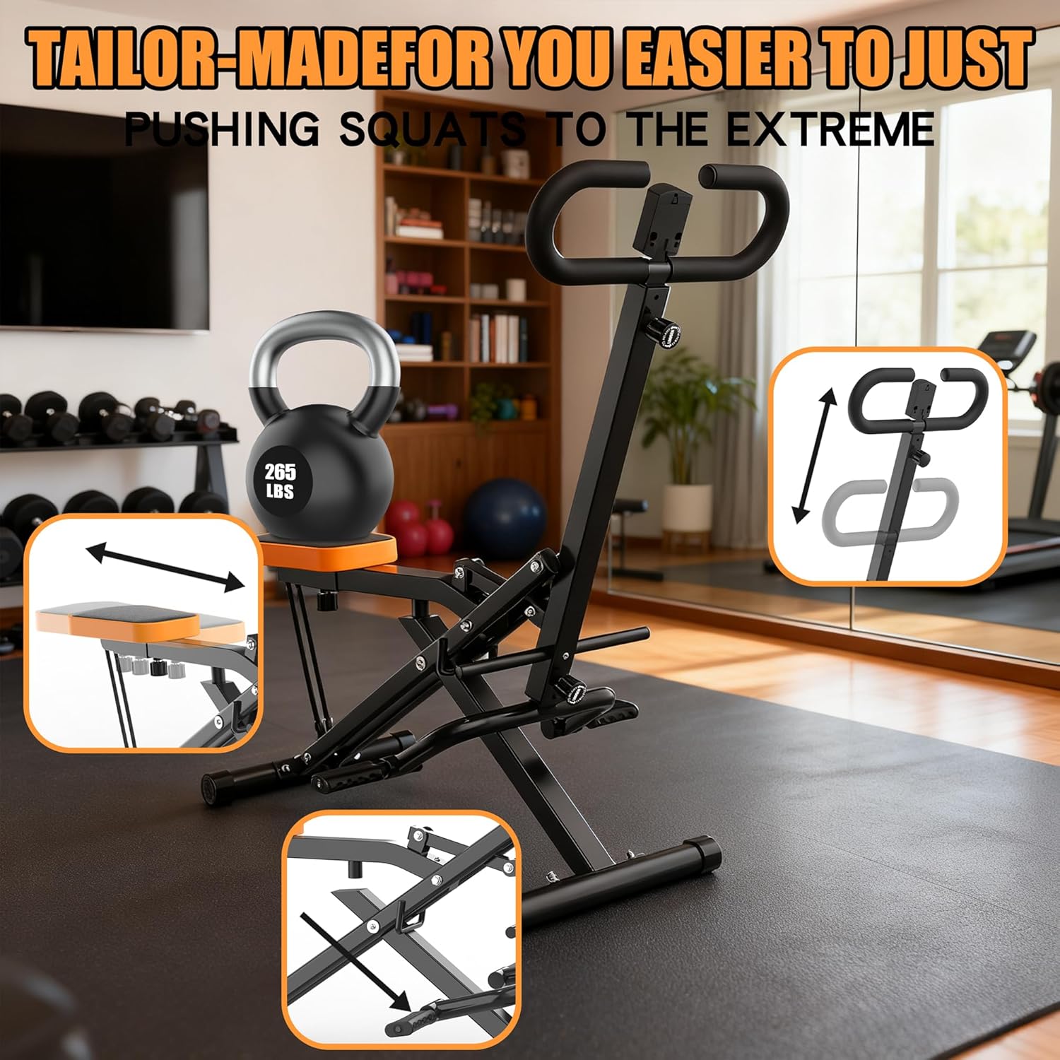 Home Gym Hip Thrust Machine - Squat Machine For Home, Assist Trainer