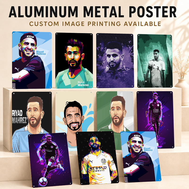 Home Gym Yes Or No - Riyad Mahrez Printed Posters Customized Metal