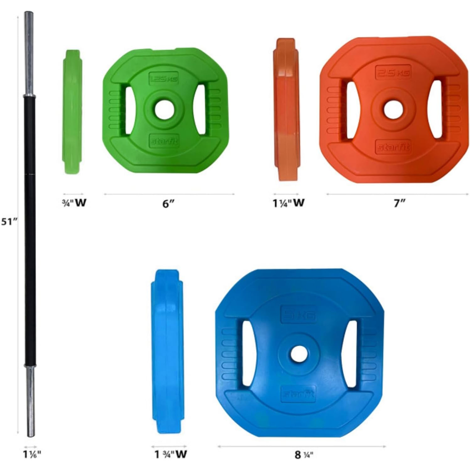 40lb /20kg Adjustable Barbell  - Olympic Barbell 20Kg recension och pris