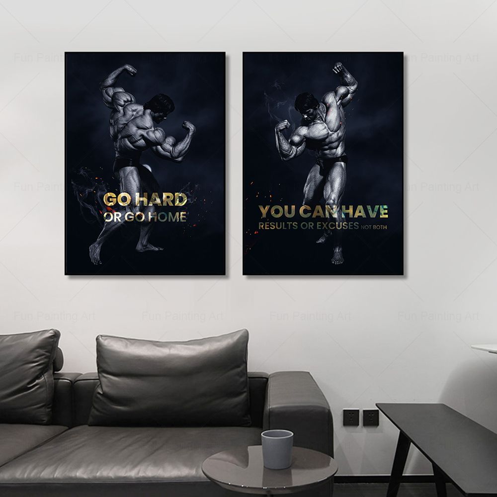 Go Hard Or Go Home Quote Motiv - Home Gym Yes Or No recension och pris