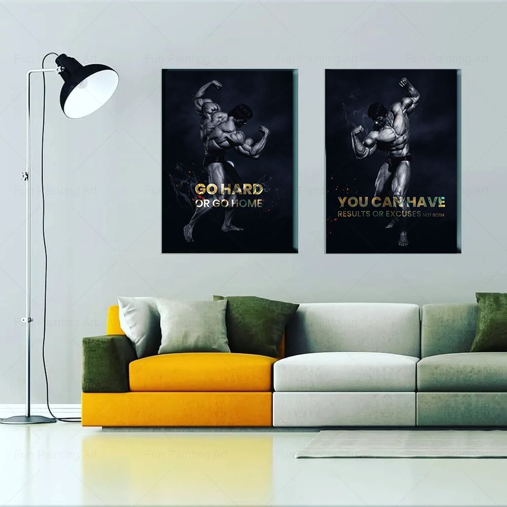 Go Hard Or Go Home Quote Motiv - Home Gym Yes Or No recension och pris