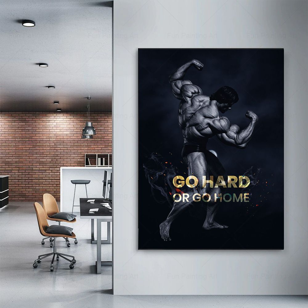Go Hard Or Go Home Quote Motiv - Home Gym Yes Or No recension och pris
