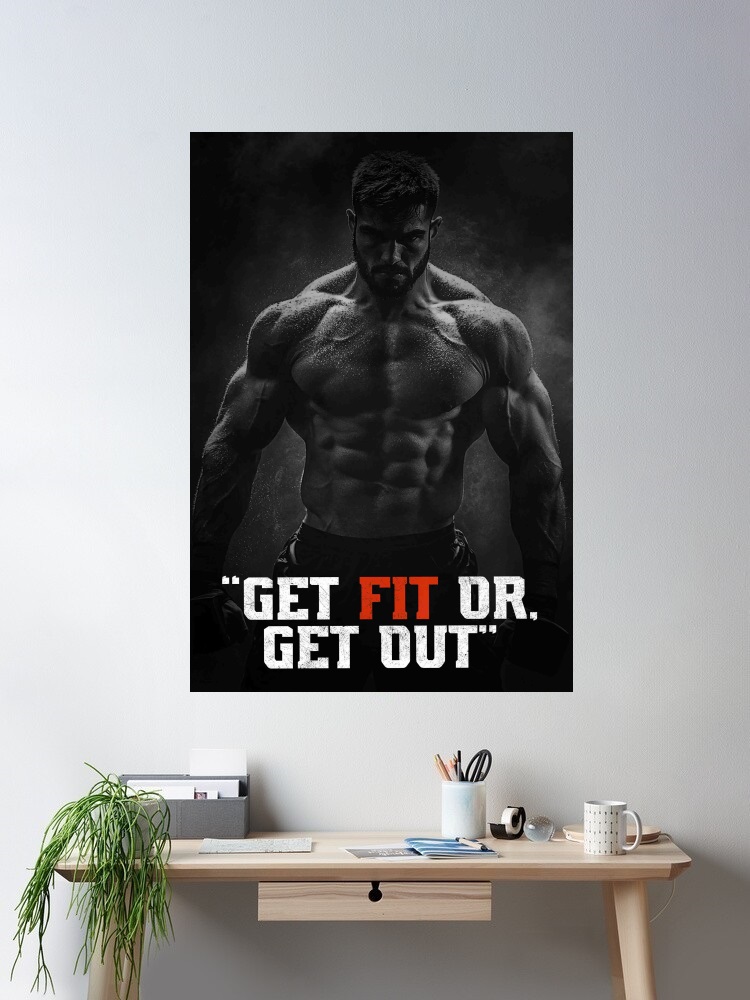 Get Fit OR Get Out GYM Motivat - Home Gym Yes Or No recension och pris