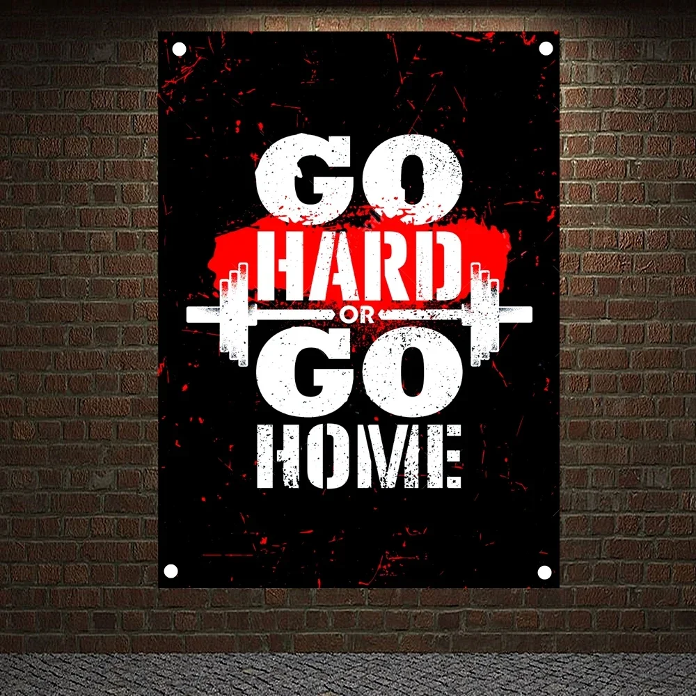 GO HARD OR GO HOME Motivationa - Home Gym Yes Or No recension och pris