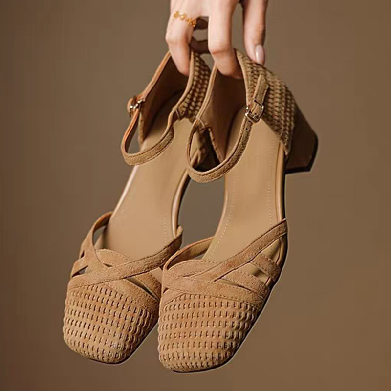 Retro Weave High Heel Sandals  - Ankle Strap Attachment recension och pris