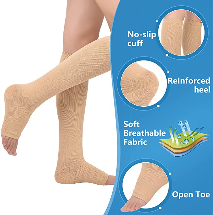 Open Toe Knee High Calf Compre - Seated Calf Raise recension och pris