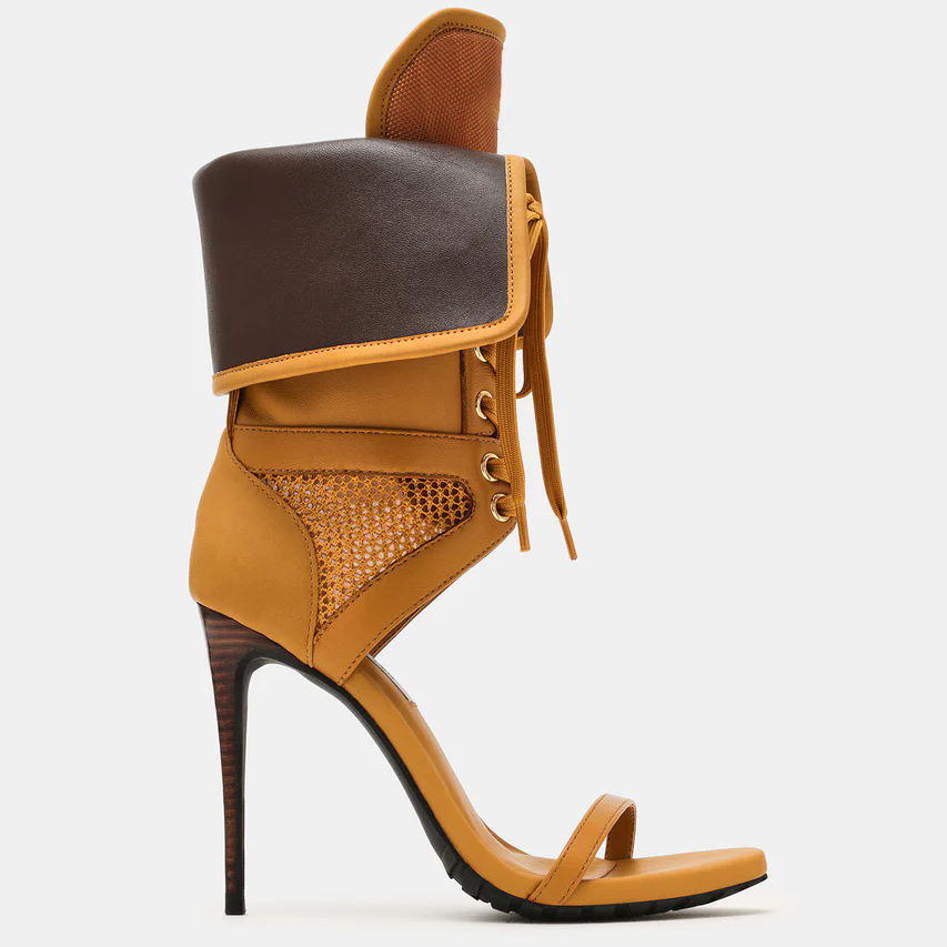 Women Open Toe Stilettos Lace  - Ankle Strap Attachment recension och pris