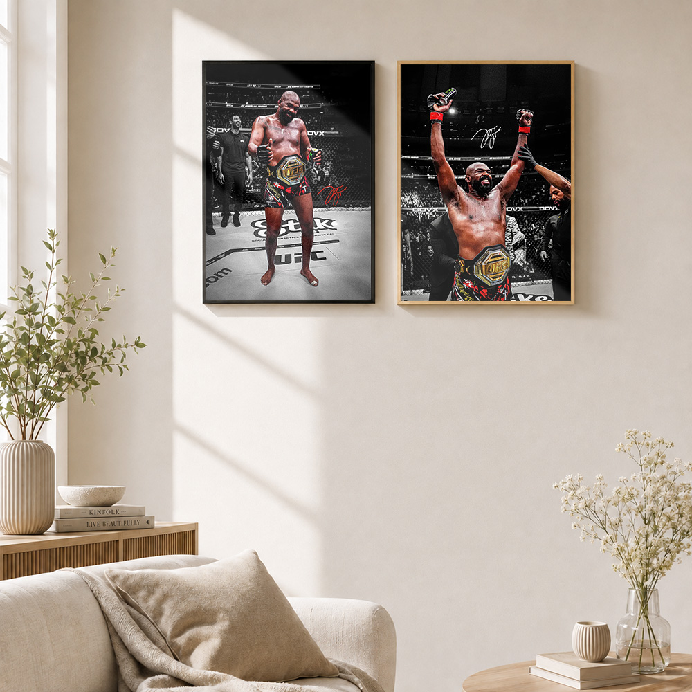 Jon Jones Framed Metal Print C - Home Gym Yes Or No recension och pris