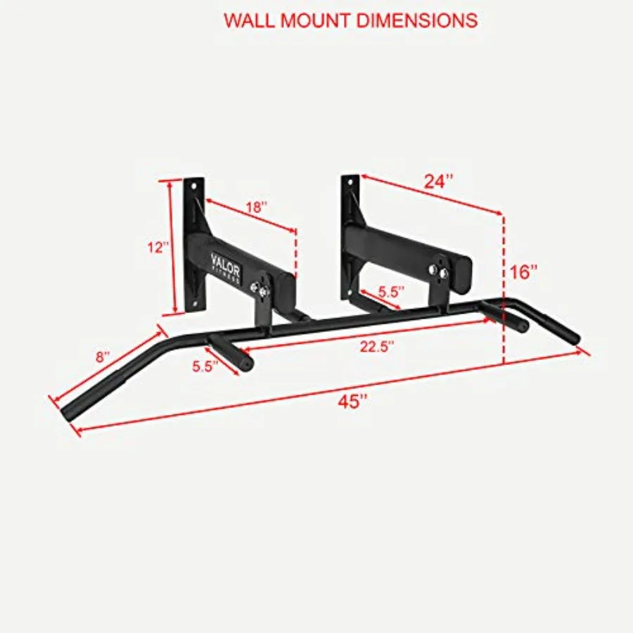Six-Grip Pull Up Bar Wall or C - Home Gym Workout Equipment recension och pris