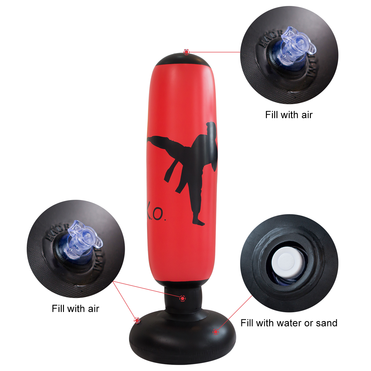 1PC Inflatable Freestanding He - Boxing Bag Stand recension och pris