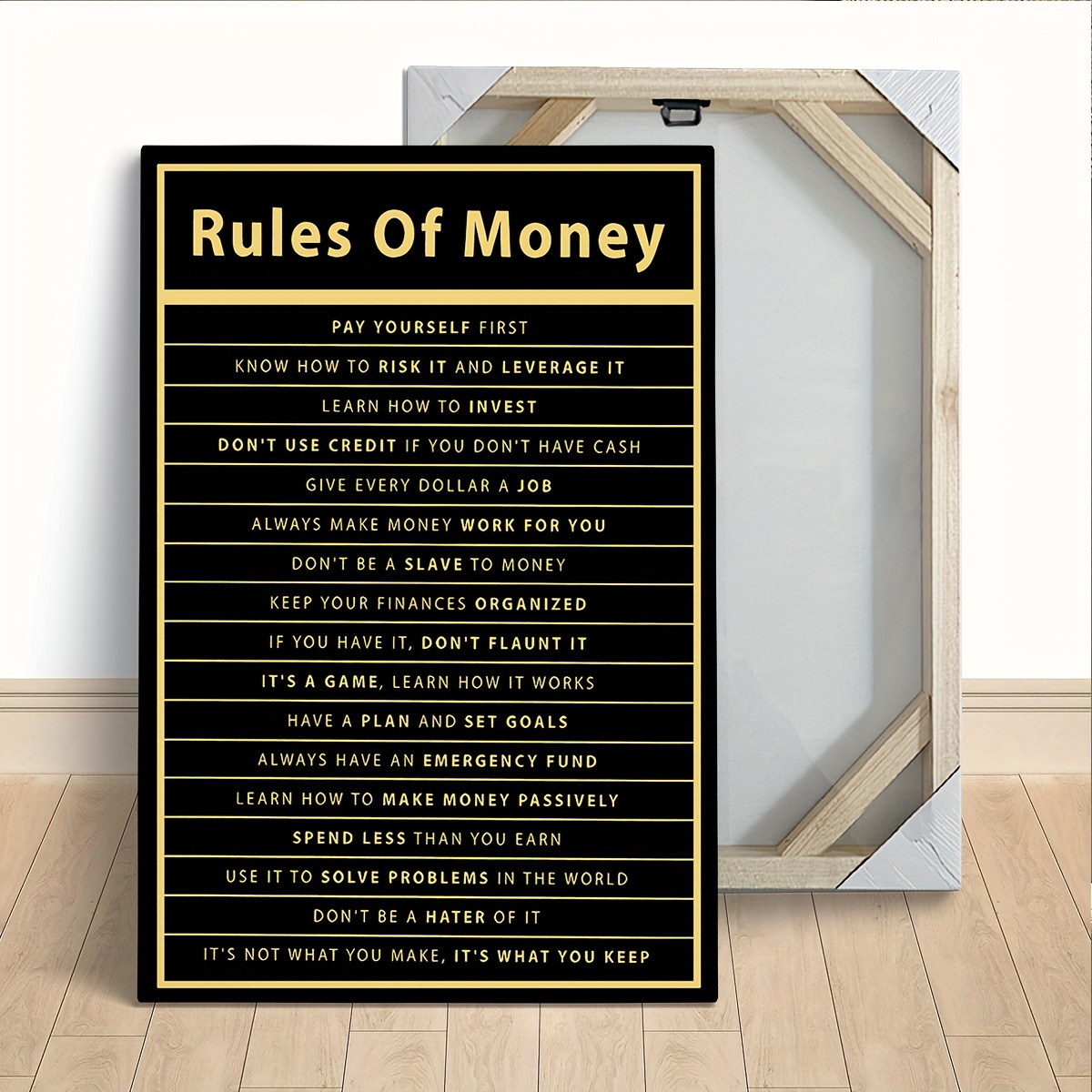 Wood Framed Motivational Canva - Home Gym Yes Or No recension och pris